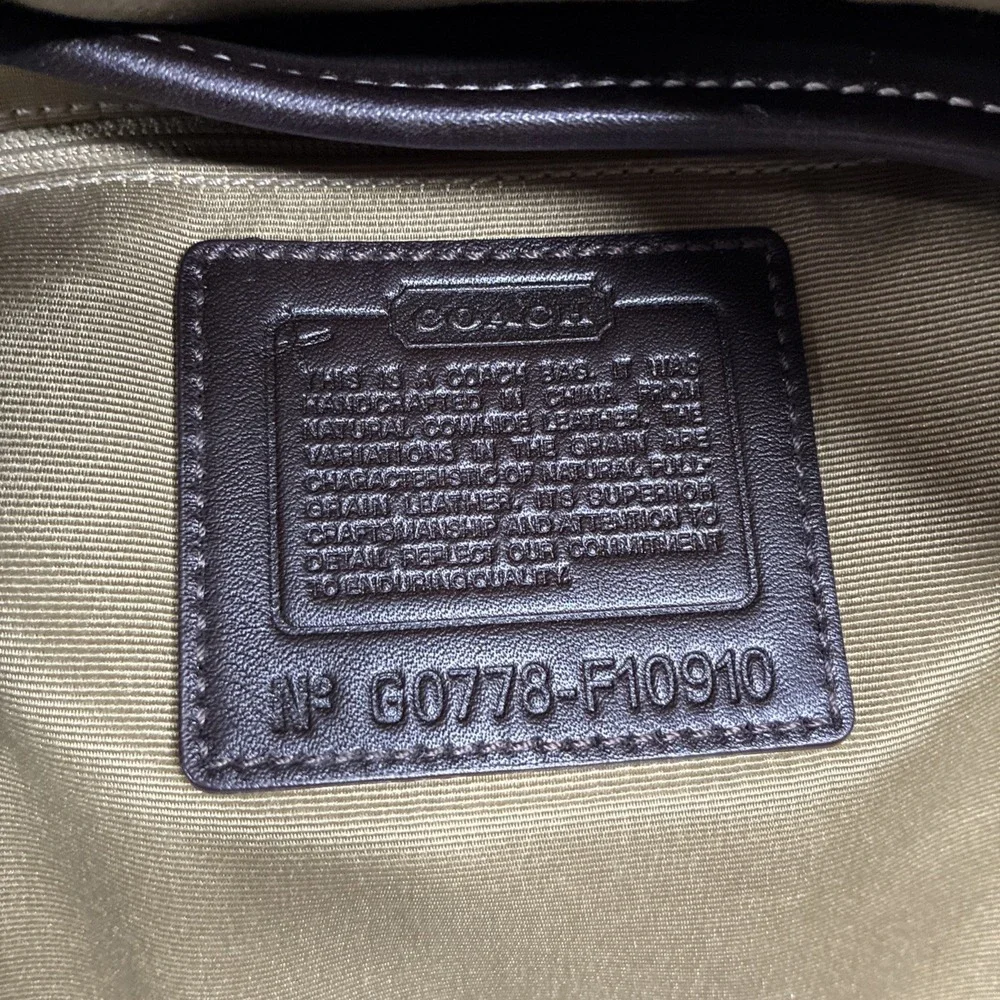 Vintage Coach Soho Y2K Leather Buckle Flap Shoulder Bag Brown Purse F10910
